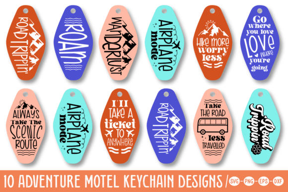 Adventure Motel Keychain SVG Bundle for Graphics and Crafts