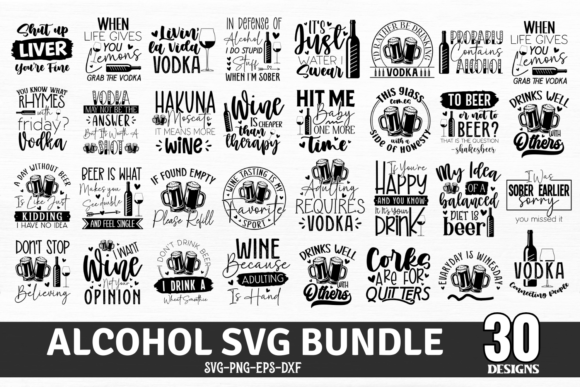 Alcohol Svg Bundle for Crafts and Graphics