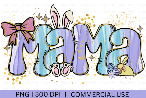 Coquette Easter Mama PNG for Local Business Branding and Crafts