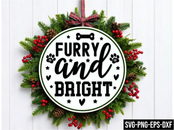 Furry and Bright Round Sign Svg for Crafts and Graphics