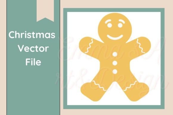 Gingerbread Man Christmas Vector Graphics Freebie