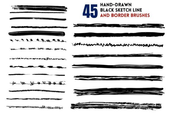 Hand Drawn Line Clipart for Web and Editorial Design