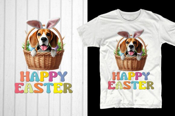 Happy Easter Beagle Dog Graphics for T-Shirt Designs