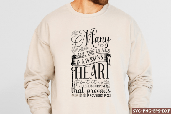 Many Are the Plans in a Person’s Heart B Graphic for Crafts