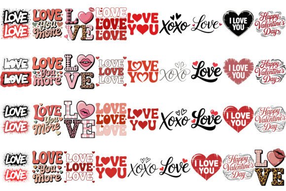 Valentine’s Day Text Heart Graphics for Branding and Design
