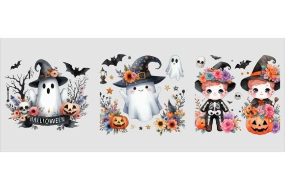 Vector Art of Cute Halloween Ghost SVG for Crafts and Graphics